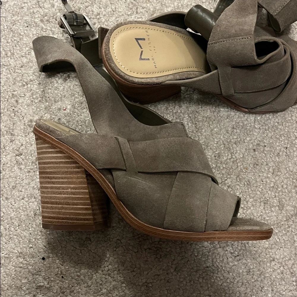 Marc Fisher LTD Valen Sandal TAUPE SUEDE size 6 - Picture 6 of 16